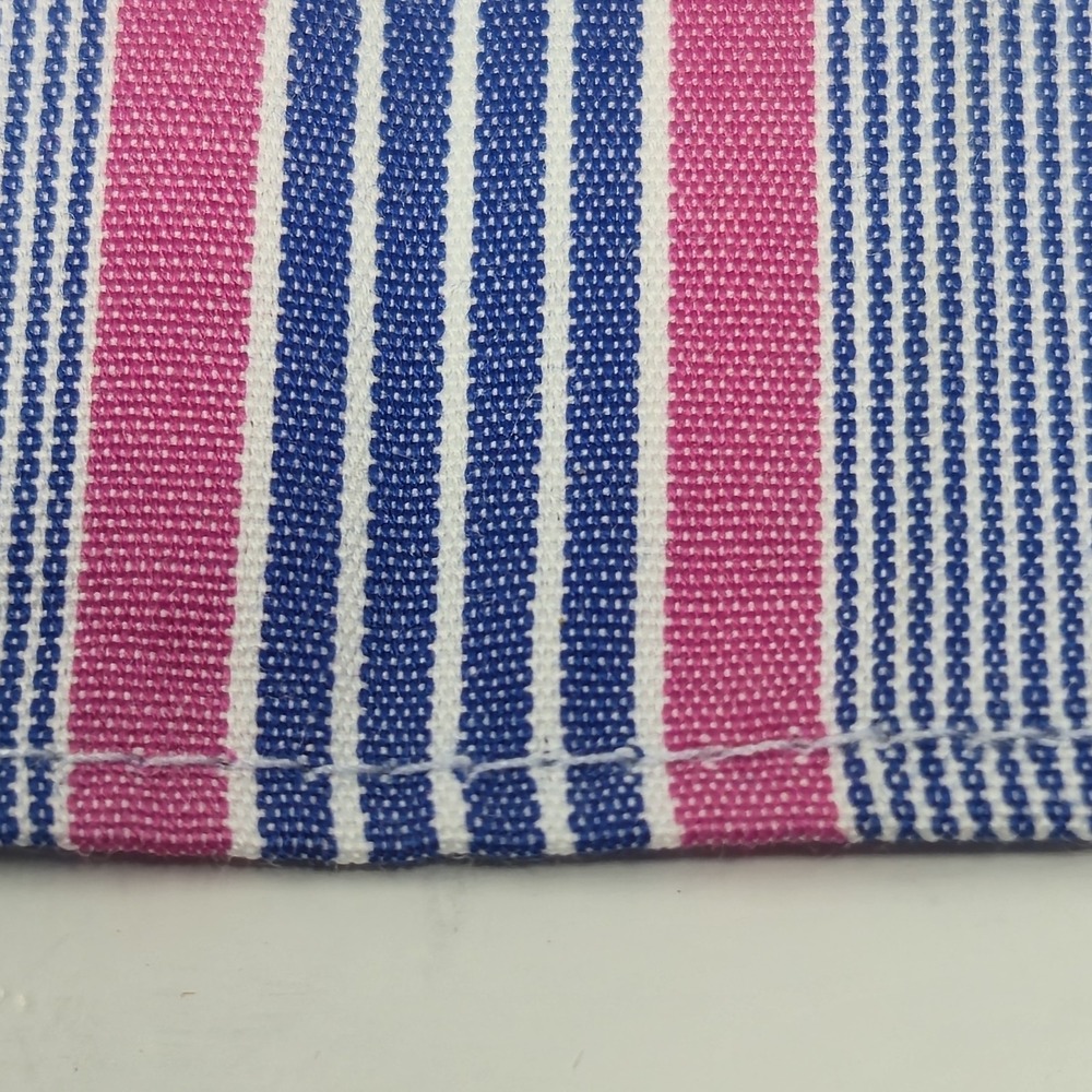 Thomas Pink London Woven Cotton Pocket Square Handkerchief Blue Pink Stripes - Picture 4 of 10